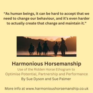 As human beings, it can be hard to accept that we need to change behaviour, and it's even harder to actually create that change and maintain it. Find out more at www.harmonioushorsemanship.co.uk.