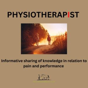 Why does my horse need physio? Informative sharing of knowledge in relation to pain and performance.