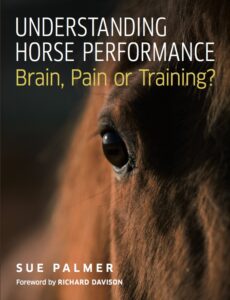 Book cover for 'Understanding Horse Performance: Brain, Pain or Training?' by Sue Palmer